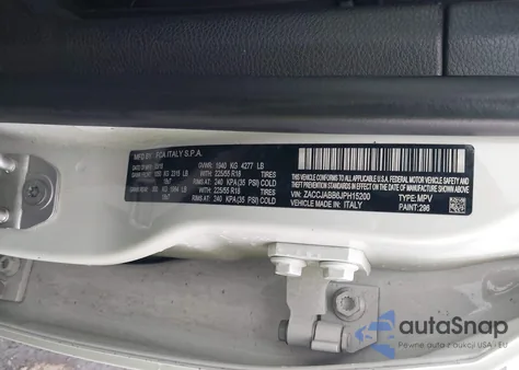 2018 Jeep Renegade Altitude Fwd from USA, damaged, VIN ZACCJABB6JPH15200